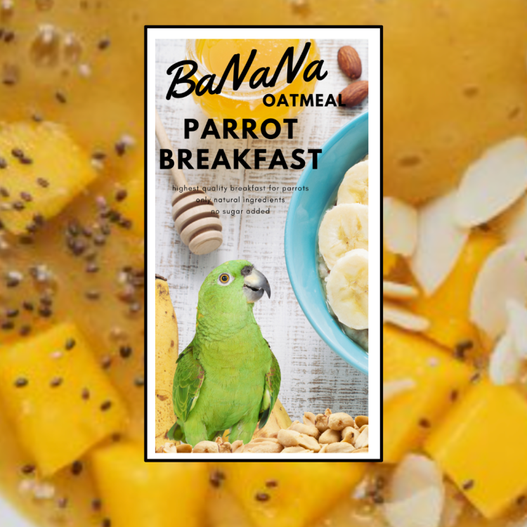 HOT BaNaNa OAT Parrot Breakfast - Papuzia Owsianka - danie śniadaniowe, lub obiadowe na ciepło dla wszystkich papug 50g od ParrotPalnet.pl