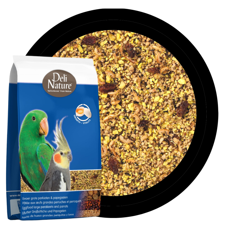 DELI NATURE Pokarm Jajeczny DLA ŚREDNICH I DUŻYCH PAPUG 800g od ParrotPlanet.pl