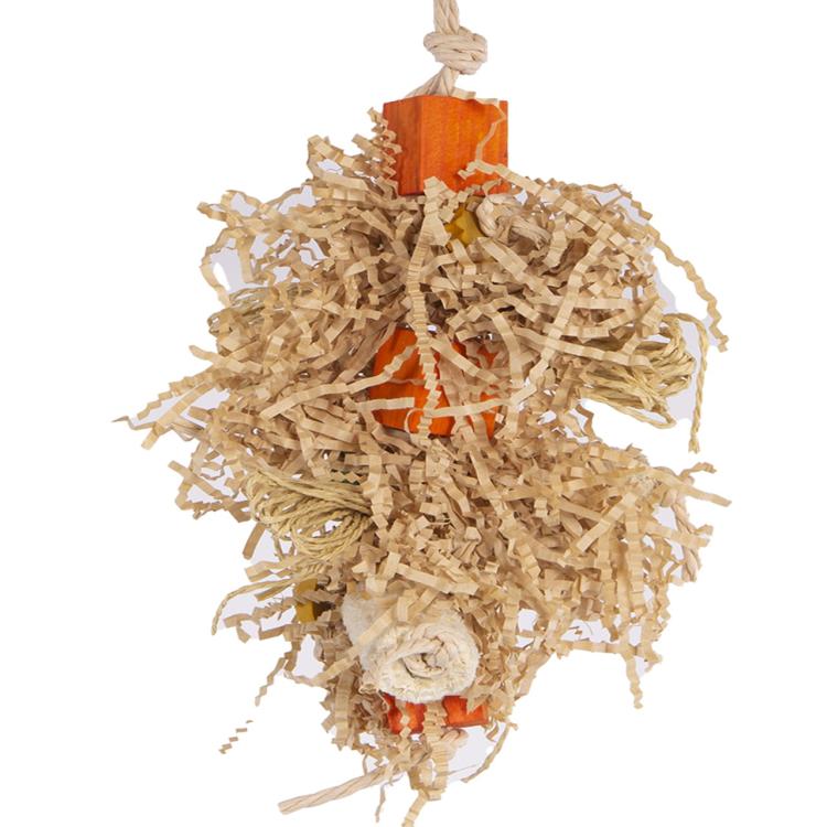 Orange Shredder | Naturalna zabawka dla średnich i dużych papug od ParrotPlanet.pl