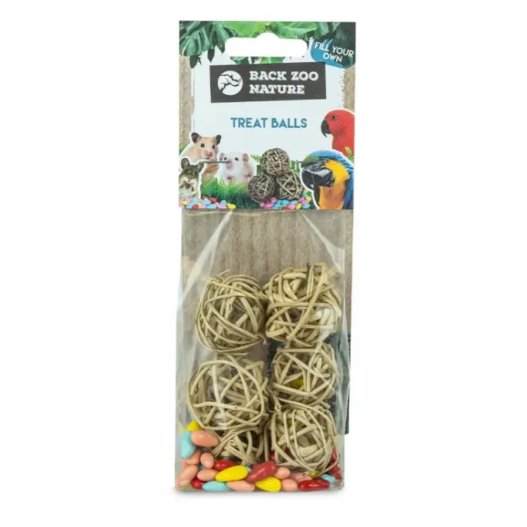 Balles en osier avec graines de tournesol pour perroquets – jouet de foraging naturel, 6 pièces ParrotPlanet.fr