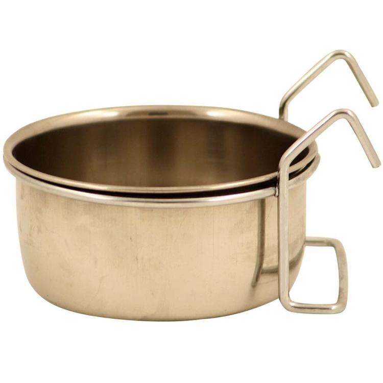 Miseczka metalowa ze stali nierdzewnej S wieszana - 300ml od ParrotPlanet.pl