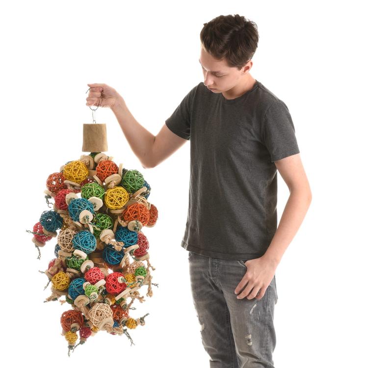 Zabawka Java z piłkami XXL - 5kg zabawy dla największych papug!  od ParrotPlanet.pl