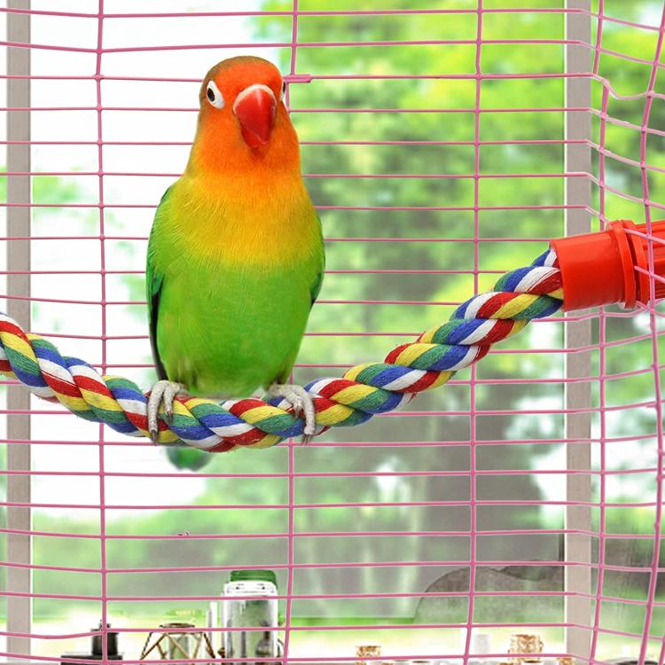 ZIG ZAG - Kolorowa Żerdka Bawełniana rozm.S - dla małych papug od ParrotPlanet.pl