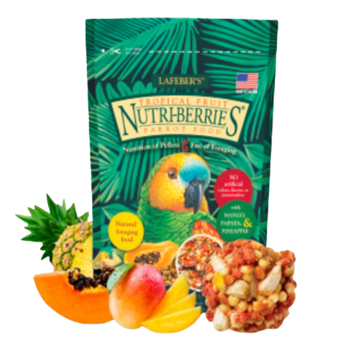 Lafeber NutriBerries Tropical Fruit Complete Parrot Food 284g dla średnic i dużych papug od ParrotPlanet.pl