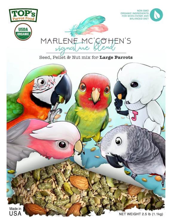 Top's by Marlene Mc`Cohens - Organiczny mix ziarna z granulatem dla dużych Papug 1,13kg  od ParrotPlanet.pl