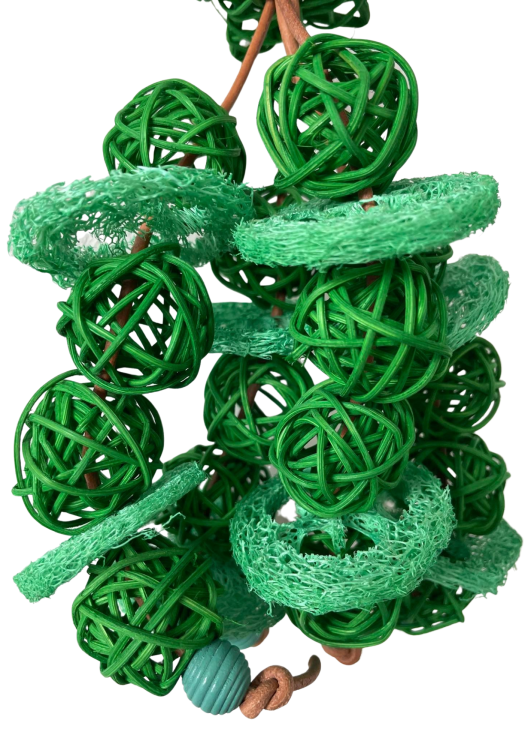 Green Vibe - Zabawka dla średnich papug od ParrotPlanet.pl