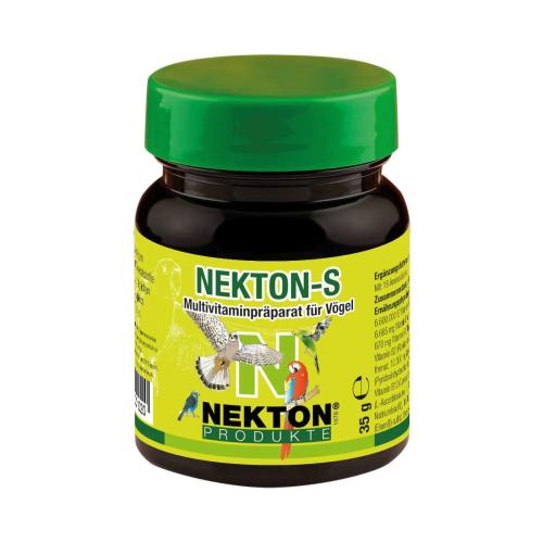 NEKTON- S preparat wielowitaminowy dla wszystkich gatunków Papug 35g- ParrotPlanet.pl wyłączny dystrybutor Nekton w Polsce