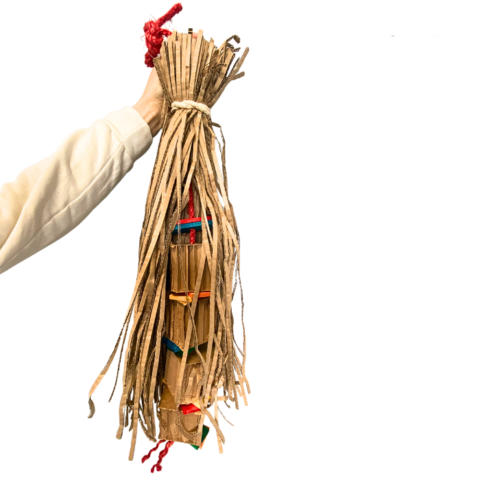 Dancing Tower XL – grand jouet interactif à grimper et à détruire pour grands perroquets, 85 × 30 cm ParrotPlanet.fr