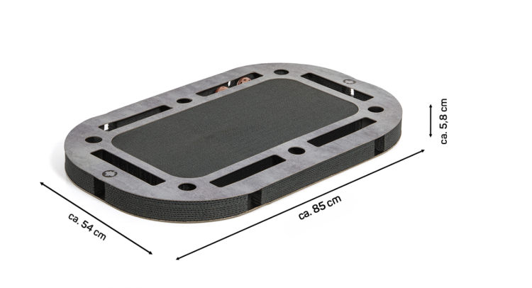 PlayPlate | Plac zabaw dla kota z drapakiem| Canadian Cat | BLACK EDITION | Wygląd Betonu od ParrotPlanet.pl