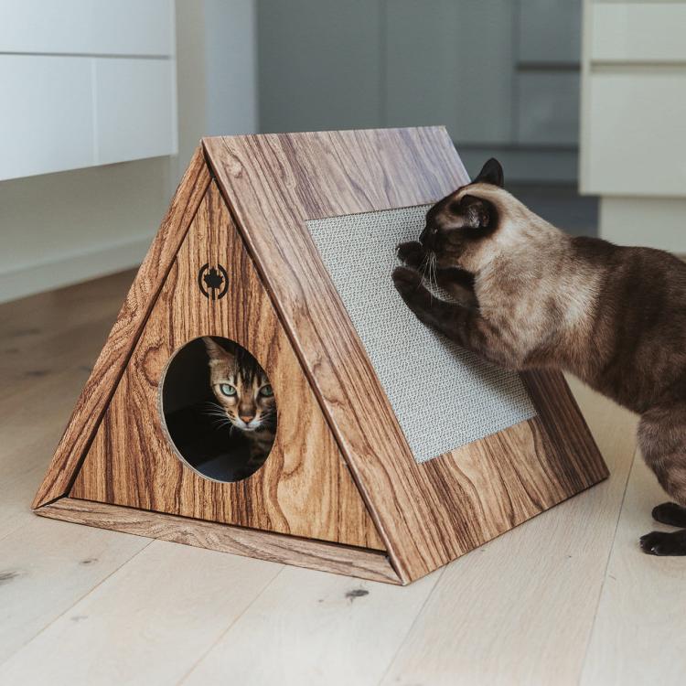Triangle House | Kryjówka, drapak, jaskinia | Canadian Cat od ParrotPlanet.pl