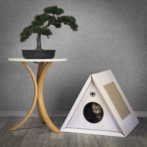 Triangle House | Kryjówka, drapak, jaskinia | Canadian Cat | Biały od ParrotPlanet.pl