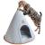 Cat Tipi | Filcowa kryjówka, jaskinia z poduszką | Canadian Cat | Jasno-Szary od ParrotPlanet