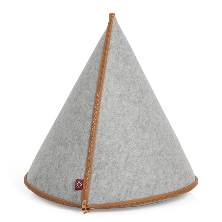 Cat Tipi | Filcowa kryjówka, jaskinia z poduszką | Canadian Cat | Jasno-Szary od ParrotPlanet