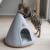 Cat Tipi | Filcowa kryjówka, jaskinia z poduszką | Canadian Cat | Jasno-Szary od ParrotPlanet