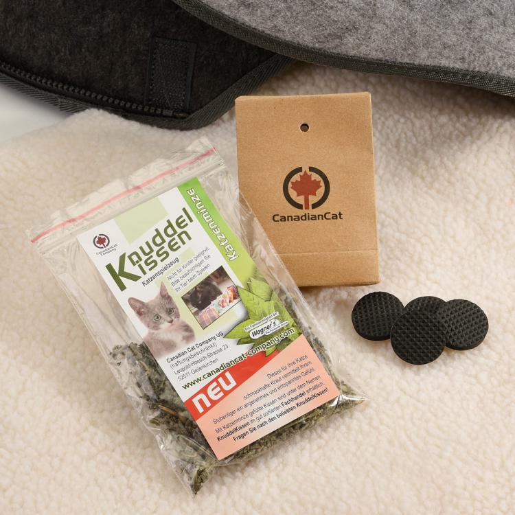 Cat Nest | Filcowa kryjówka, jaskinia z poduszką | Canadian Cat | antracyt/szary od ParrotPlanet.pl