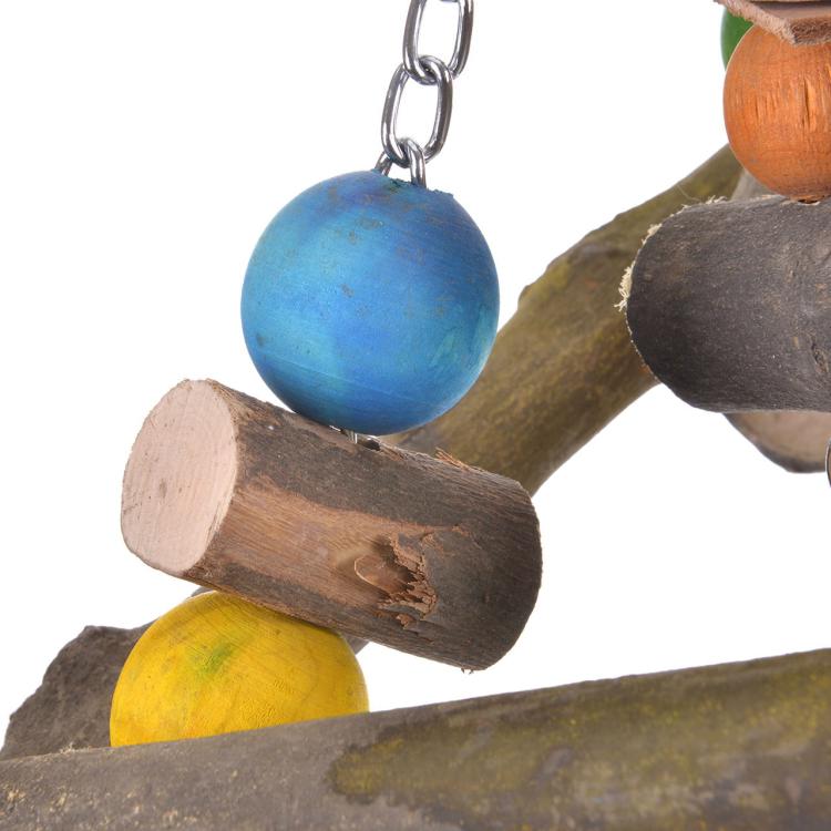 Drewniana Piramida | Huśtawka dla dużych i średnich papug od ParrotPlanet.pl