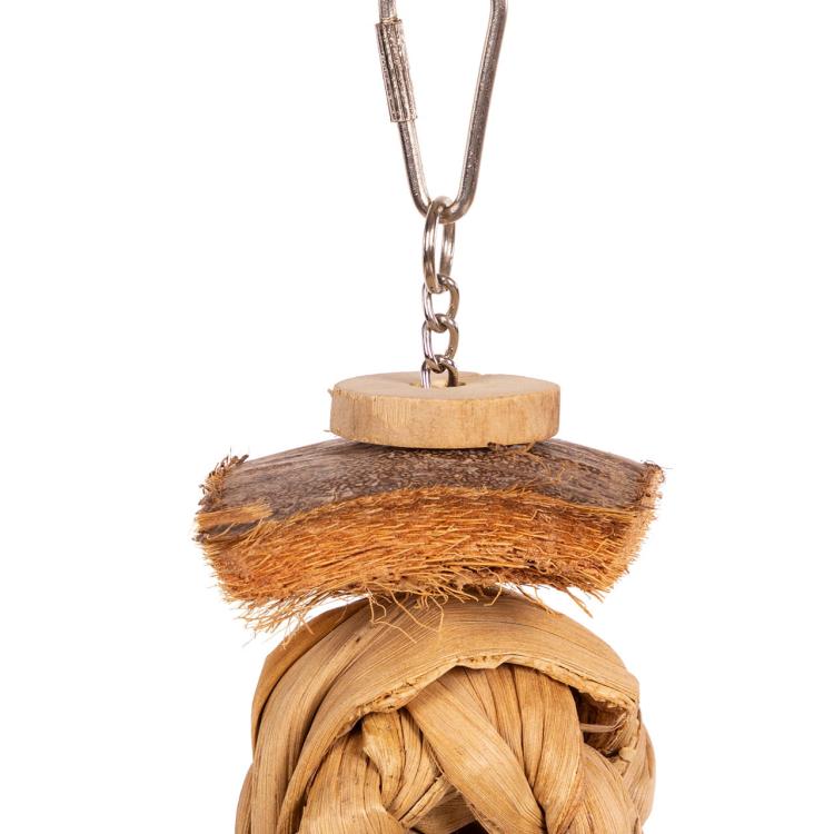 Jouet en Palmier Naturel - Méduse Écologique pour Perroquets Moyens et Petits de ParrotPlanet.fr