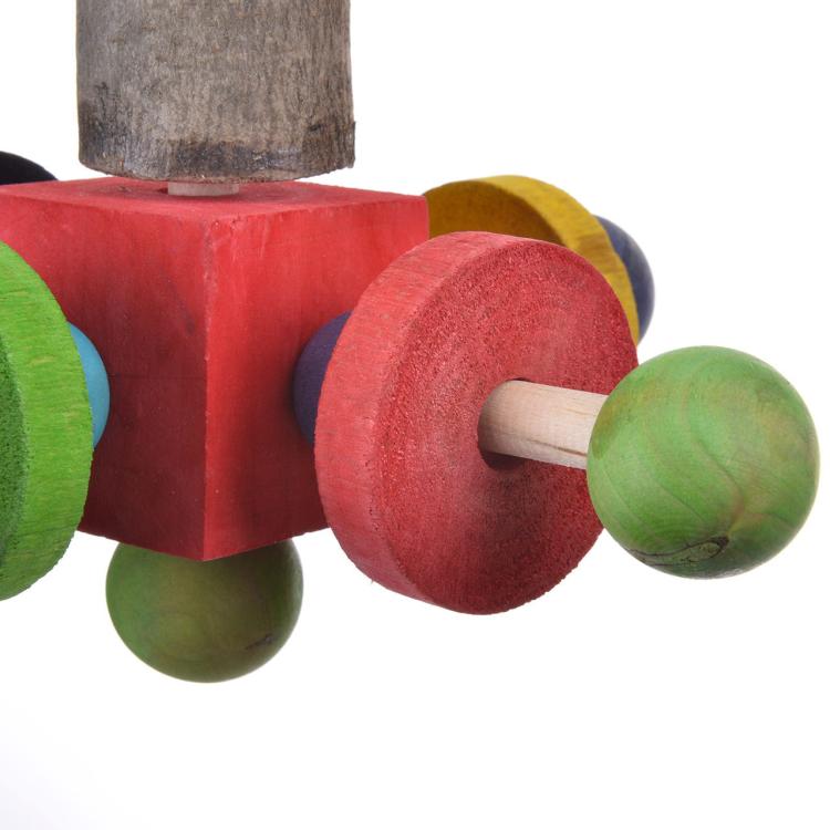 Perchoir en Bois avec Bloc Rotatif pour Perroquets - Activité et Bien-être  de ParrotPlanet.fr