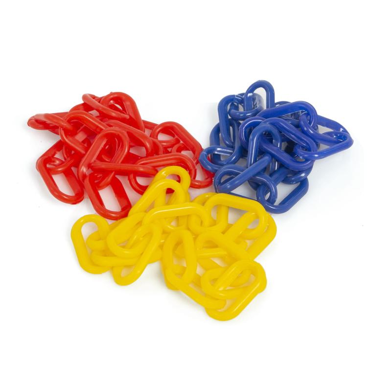 Chaînes en plastique colorées pour jouets de perroquet | 3 pièces, 50 cm | ParrotPlanet.fr