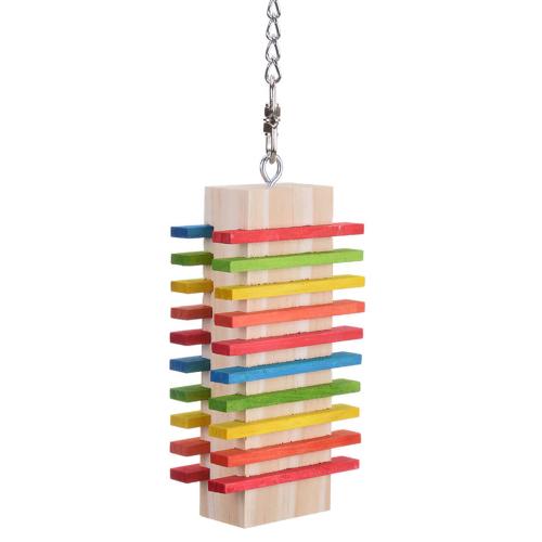 Jouet en bois coloré pour perroquets - Pick Me! de Parrot Planet.fr