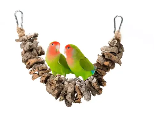 Pont en liège de chêne | 40 cm | Jouet naturel et balancoire pour petites et moyennes perruches de ParrotPlanet.fr