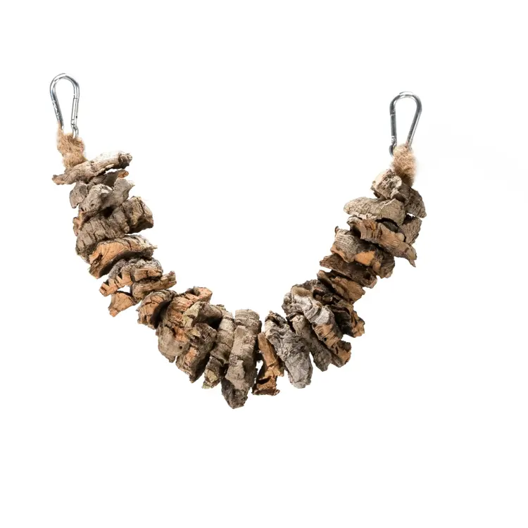 Pont en liège de chêne | 40 cm | Jouet naturel et balancoire pour petites et moyennes perruches de ParrotPlanet.fr