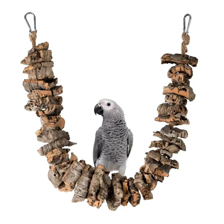 Hamac naturel en liège de chêne pour petits et moyens perroquets - Parrot Planet.fr