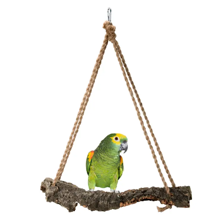 Hamac naturel en liège de chêne XXL pour perruches et grands oiseaux de ParrotPlanet.fr