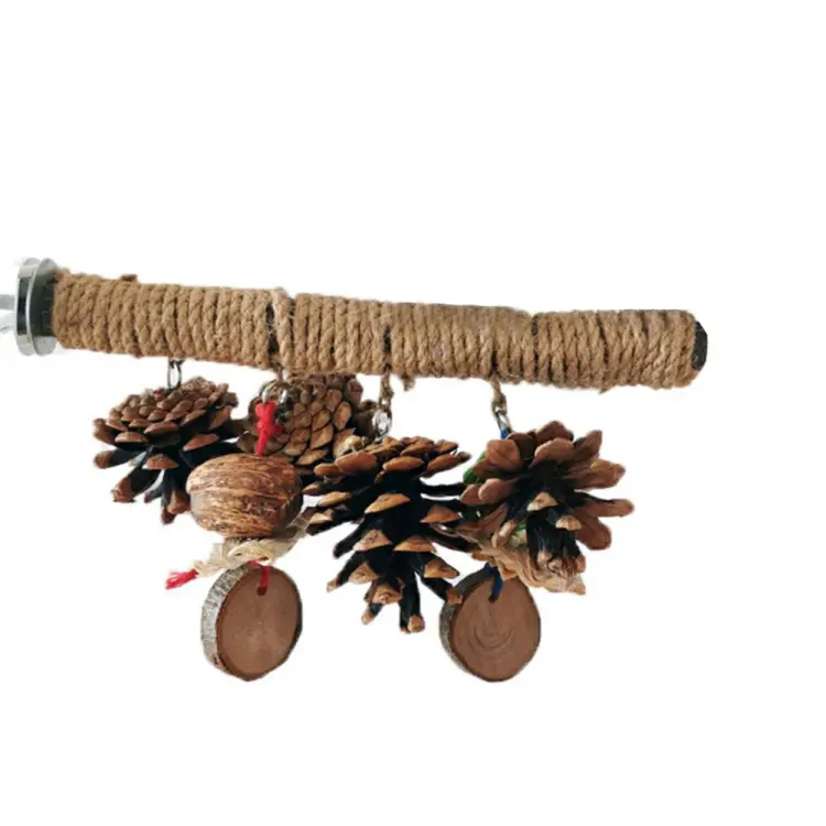 erchoir Naturel avec Jouets pour Petits et Moyens Perroquets  de ParrotPlanet.fr