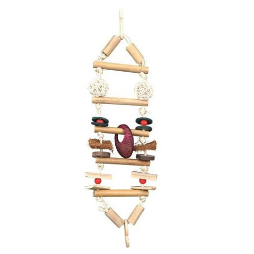 Échelle en bambou pour perroquets - Jouet multifonctionnel 45 cm Parrot Planet.fr