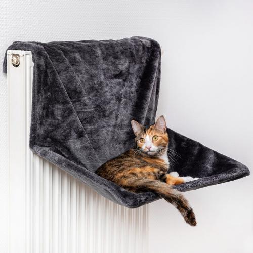 Lit chauffant pour chat Canadian Cat | Grand 60 x 40 x 30 cm | anthracite | ParrotPlanet.fr