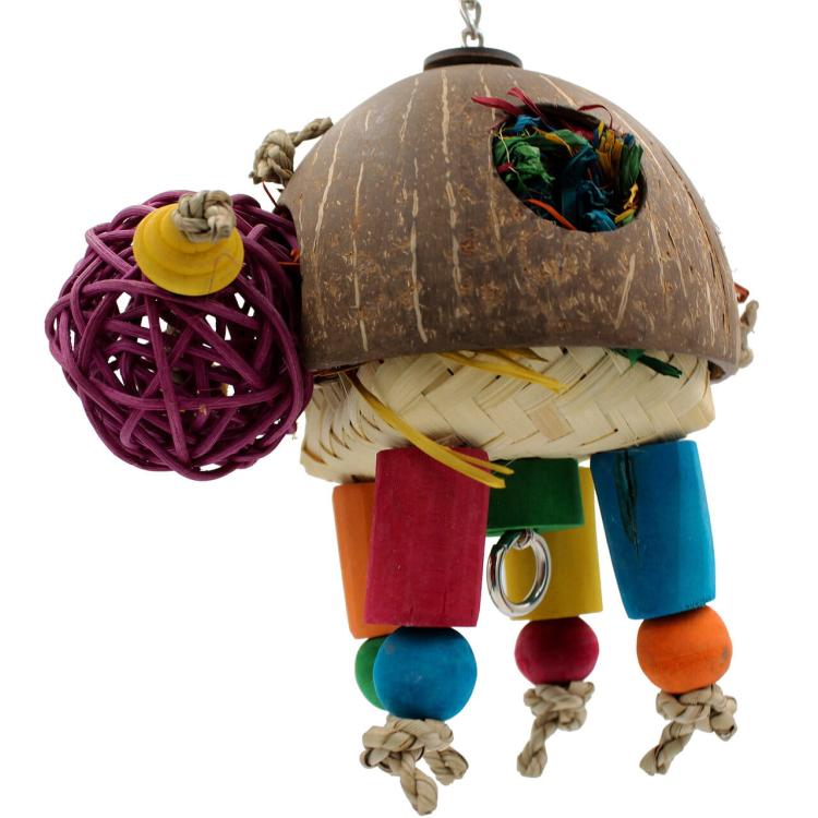 Coconut turtle - Zabawka dla średnich papug od ParrotPlanet.pl
