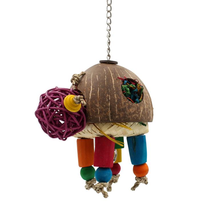 Coconut turtle - Zabawka dla średnich papug od ParrotPlanet.pl