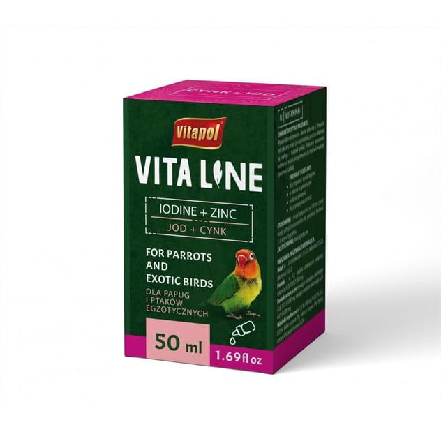 Vitapol VITALINE Zinc + Iode - Complément pour Perruches et Oiseaux Exotiques 50 ml de ParrotPlanet.fr
