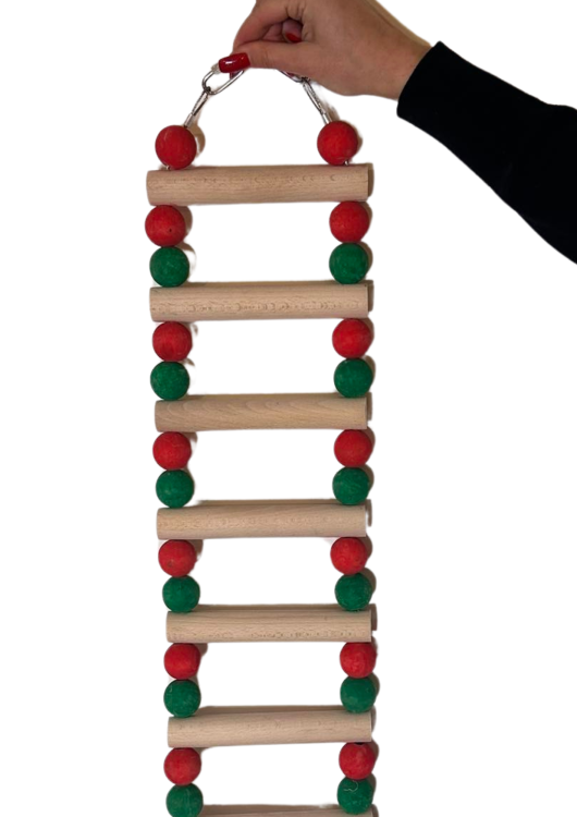 Christmas Ladder L - Zabawka dla średnich i dużych papug L od ParrotPlanet.pl