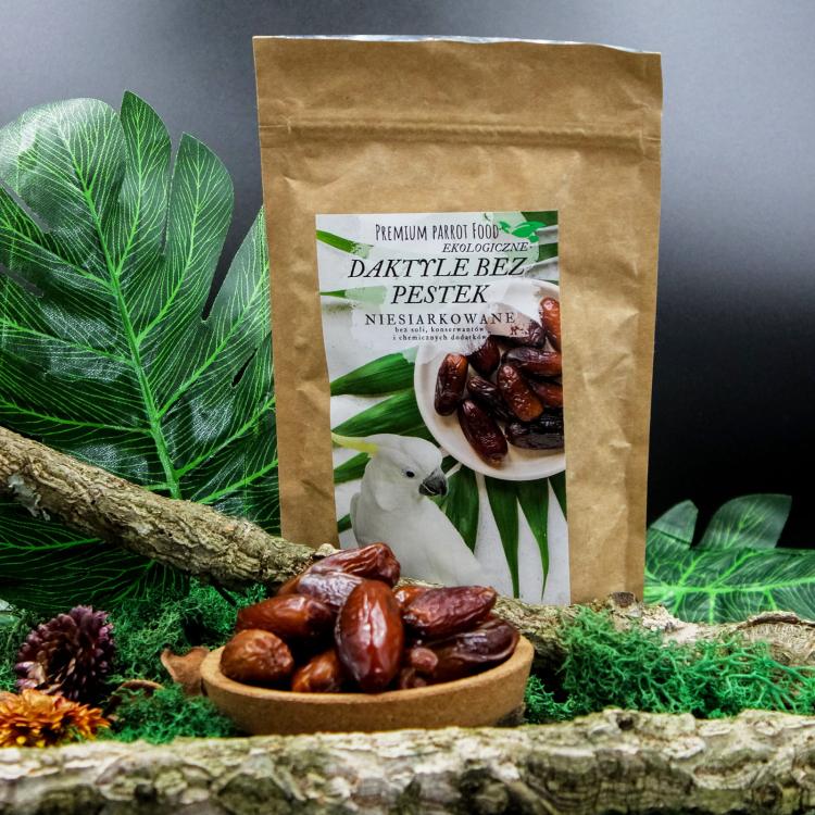 Premium Parrot Food- Ekologiczne daktyle dla wszystkich papug 100g od ParrotPlanet.pl