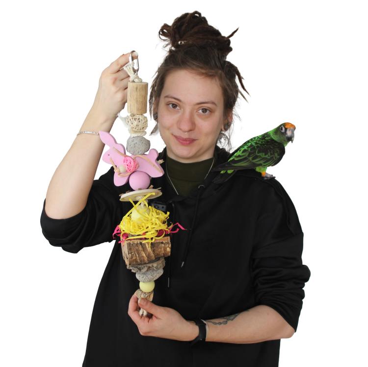 Wielkanocny Królik - Zabawka dla średnich i dużych papug od ParrotPlanet.pl