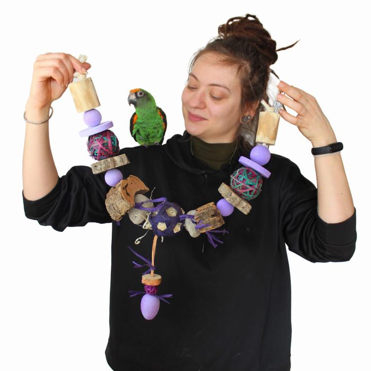 Girlanda Wielkanocna - Zabawka dla średnich i dużych papug od ParrotPlanet.pl