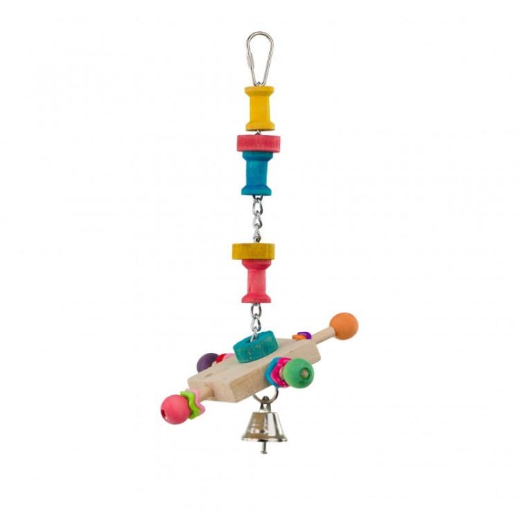 Colorful toy - zabawka z drewna dla średnich i dużych papug od ParrotPlanet.pl