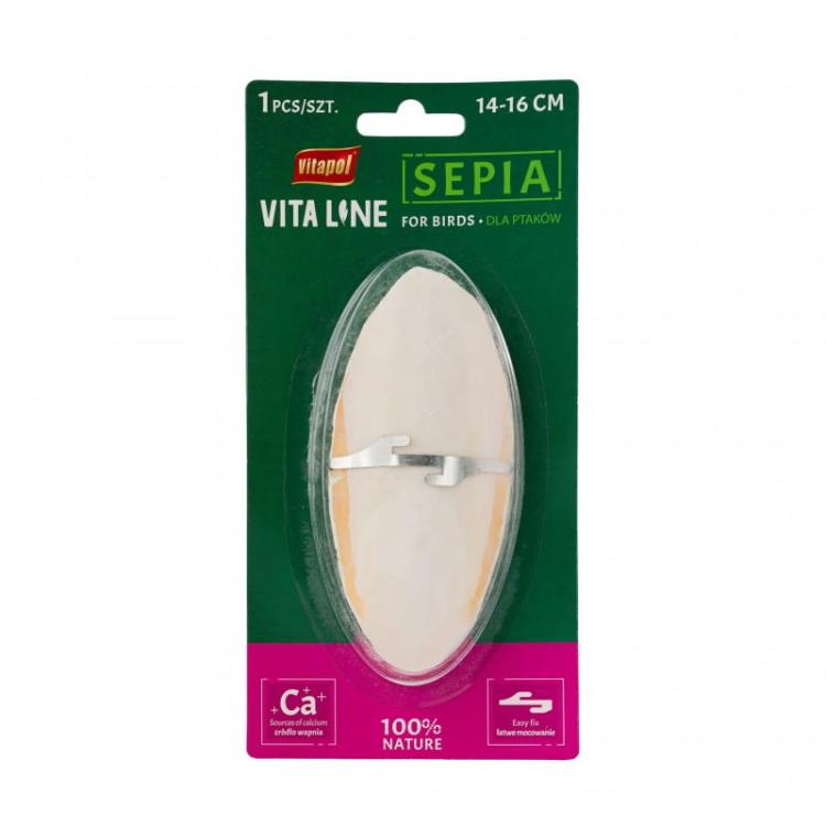 Vitapol Vitaline Sepia z Uchwytem 14–16 cm – Naturalne Źródło Wapnia dla Papug od ParrotPlanet.pl