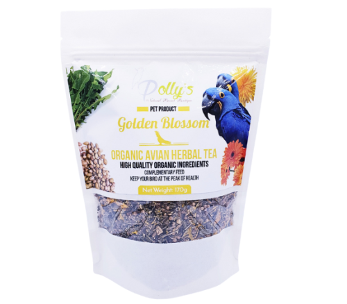 Polly's Natural Golden Blossom Organic - Ziołowa herbatka dla papug 100g od ParrotPlanet.pl