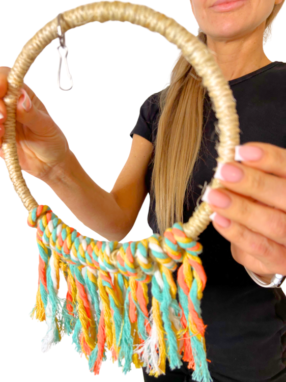 Housse en coton colorée L/XL pour balançoire à oiseaux - Parrot Planet.fr