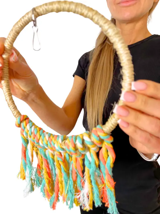 Housse en coton colorée L/XL pour balançoire à oiseaux - Parrot Planet.fr