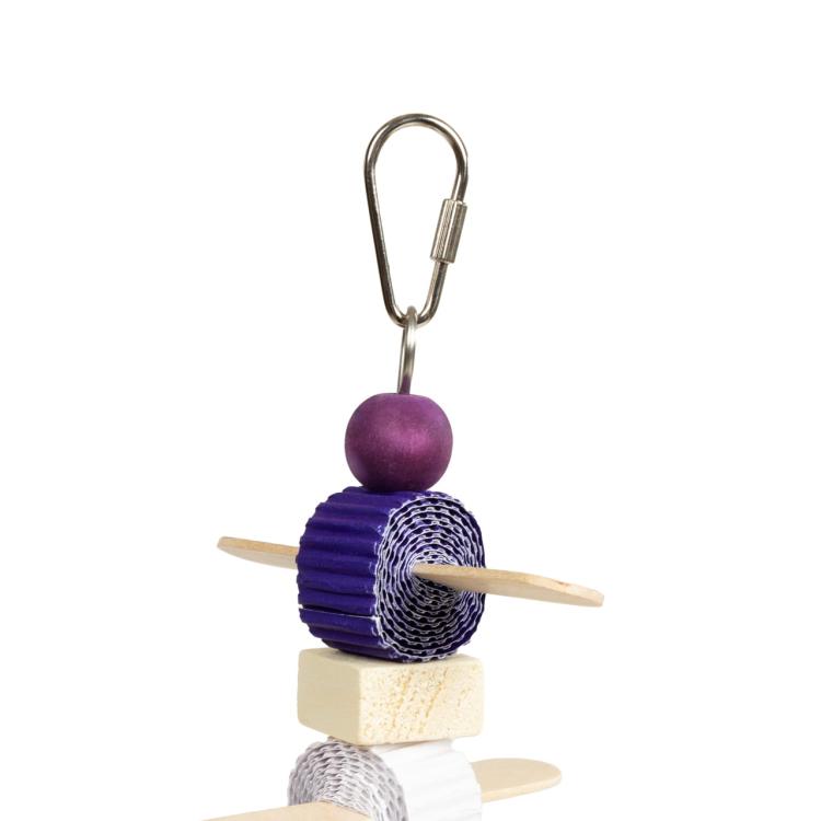 Woody Whirl - drewniana wisząca zabawka dla małych i średnich papug | ok. 30 x 9 x 9 cm od ParrotPlanet.pl