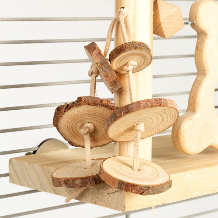 Teddy Bear Swing - zabawka do klatki z figurką misia dla papug | ok. 23 x 12 x 13 cm od ParrotPlanet.pl