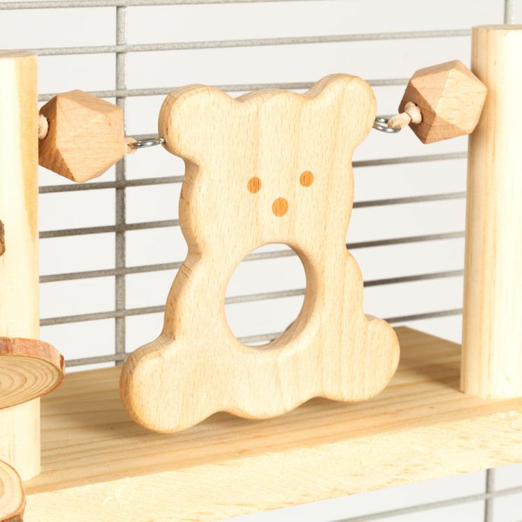 Teddy Bear Swing - zabawka do klatki z figurką misia dla papug | ok. 23 x 12 x 13 cm od ParrotPlanet.pl
