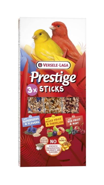 Versele Laga Prestige Sticks Canaries Triple Variety Pack 90g - mix 3 kolb dla kanarków od ParrotPlanet.pl