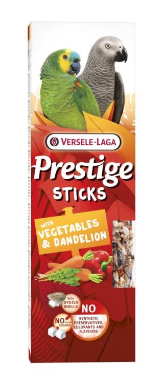 VERSELE LAGA Prestige Sticks Parrots with Vegetables & Dandelion 140g - kolby z warzywami i mniszkiem lekarskim dla dużych papug od ParrotPlanet.pl