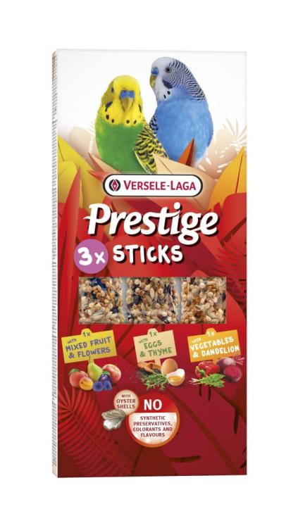 Versele Laga - Prestige Sticks Small Parakeets Triple Variety Pack 90g - mix 3 kolb dla małych papużek od ParrotPlanet.pl