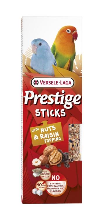 Versele Laga - Prestige Sticks Small Parrots with Nuts & Raisin topping 60g - kolby z posypką z orzechów i rodzynek dla małych papug od ParrotPlanet.pl